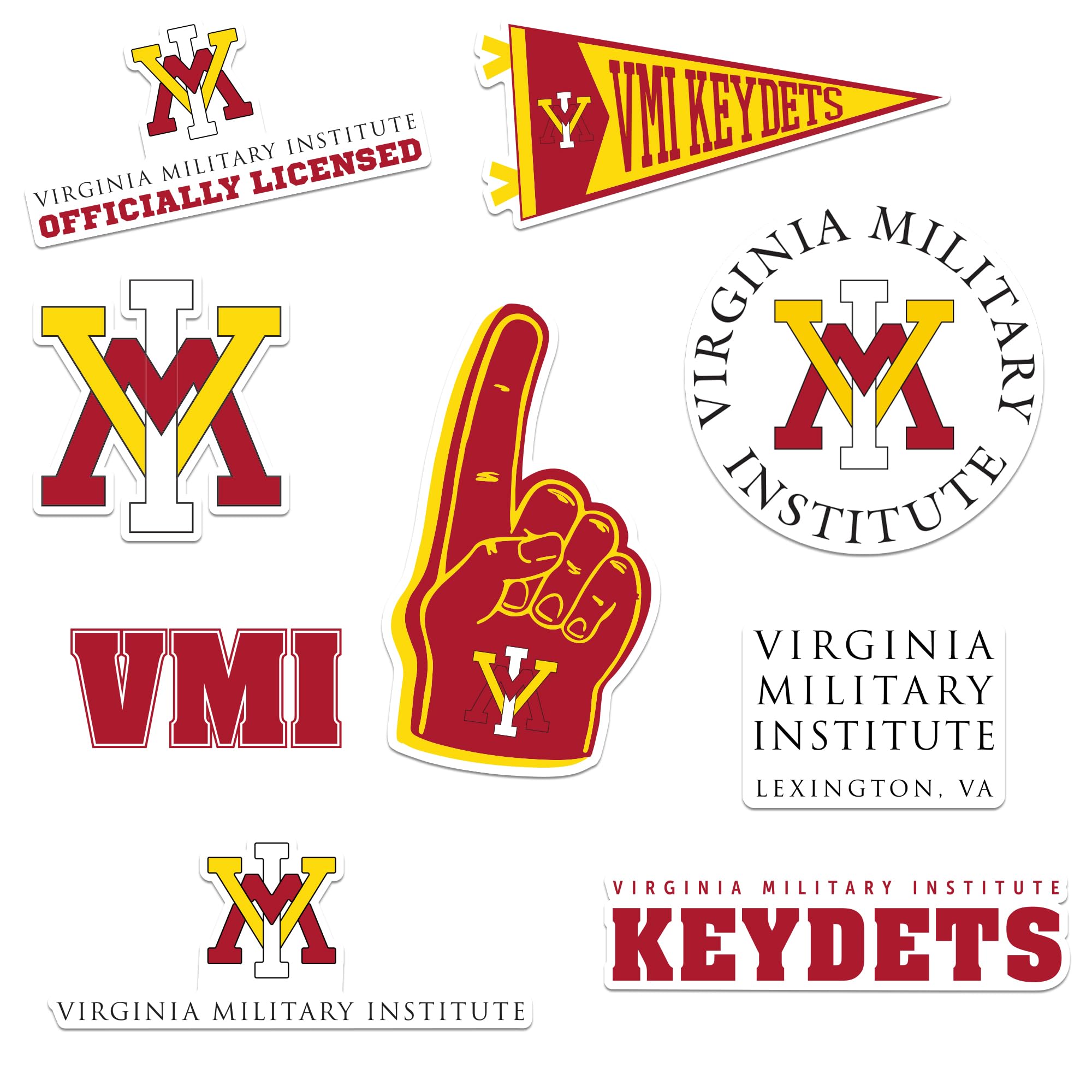 Virginia Military Institute 8ct Vinyl L Deluxe, Indoor/Outdoor, Set of 8