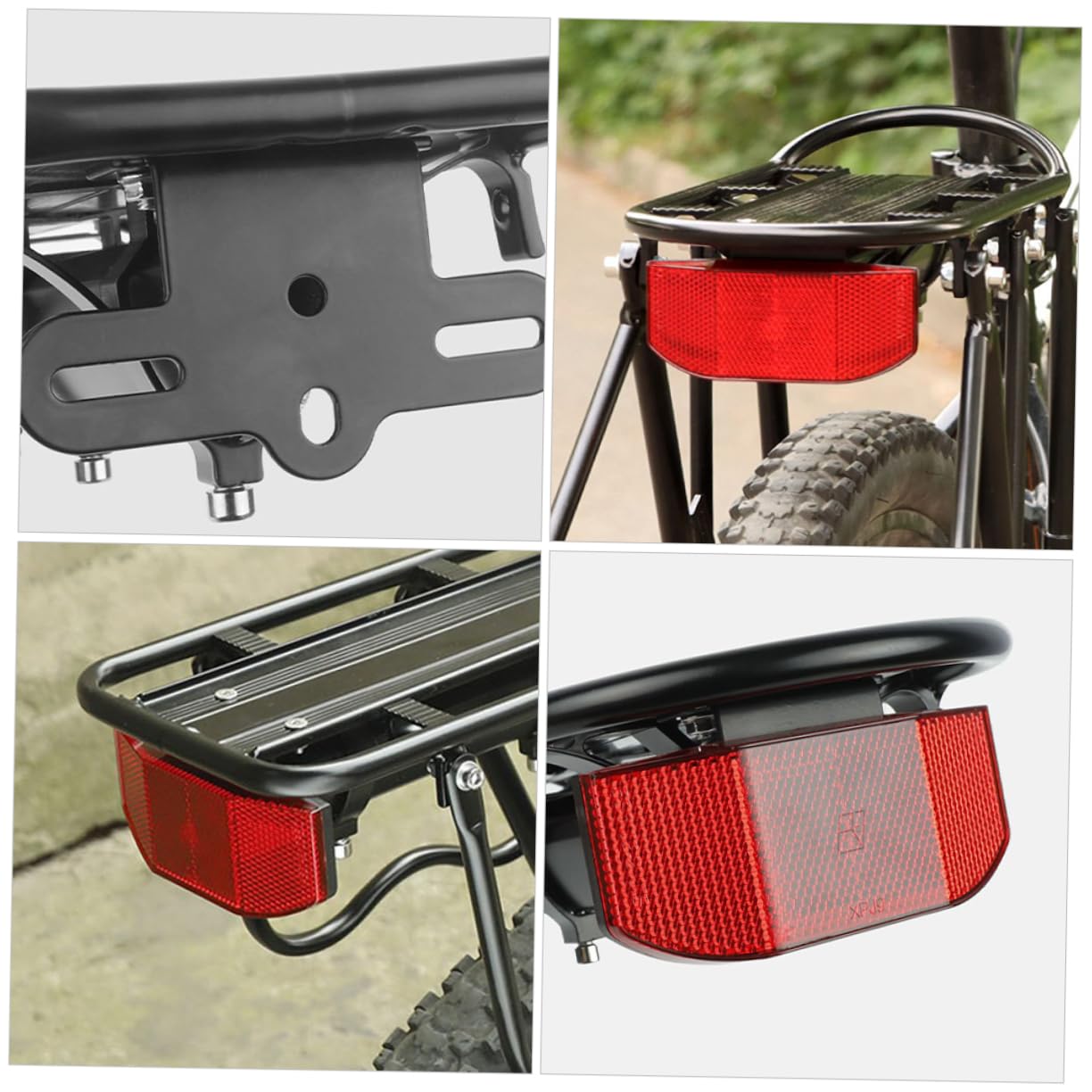 Réflecteur De Vélo Feux De Vélo Feux Vélo Léger Feu De Vélo Fourniture Vélo Porte-Bagages Arrière à Réflecteur Lampe De Cycle De Queue Vélo Lumière Le Fer