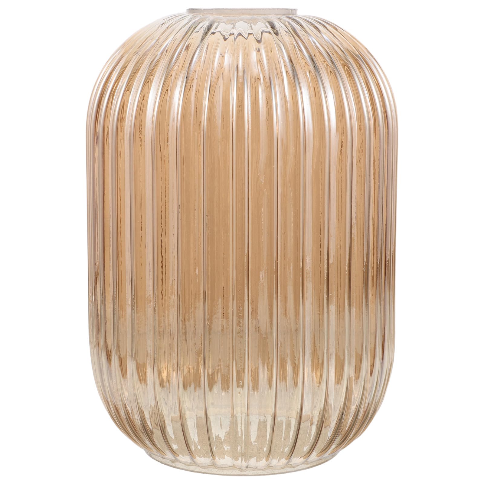BESPORTBLE Glass Lamp Shade: Lantern Shaped Glass Shade Covers Ceiling Fan Lamp Replacements | 140x 200mm Light Fixtures Lampshade for Chandelier Wall Sconces Brown