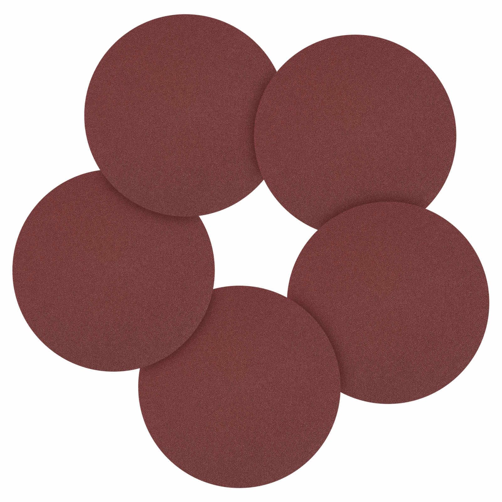 CoCud 30 Pcs 203 mm Sanding Disc 80 Grit Round Hook and Loop Sandpaper Fit for Orbital Sander or Automotive Car Repairing, Grinding and Polishing, Red