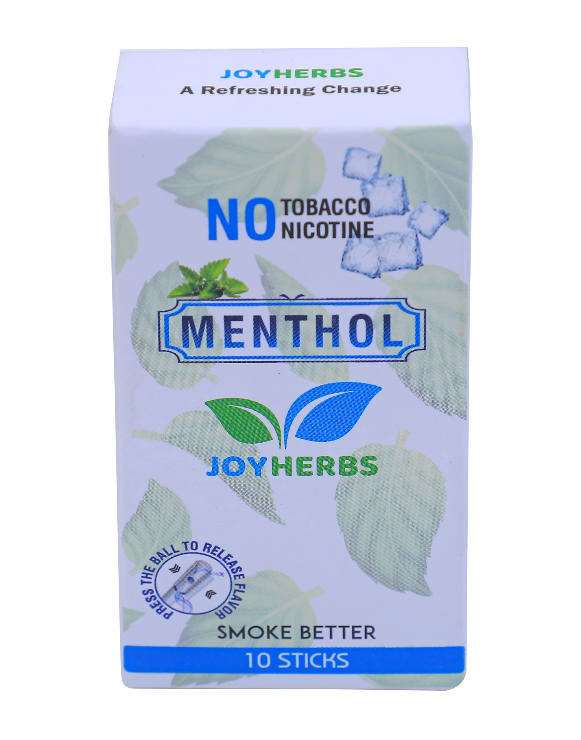 Amazon.com: JOYHERBS Herbal Cigarettes Menthol Flavour(Mint) 10 Sticks |  100% Tobacco Free & Nicotine Free (Slim King Size) : Everything Else