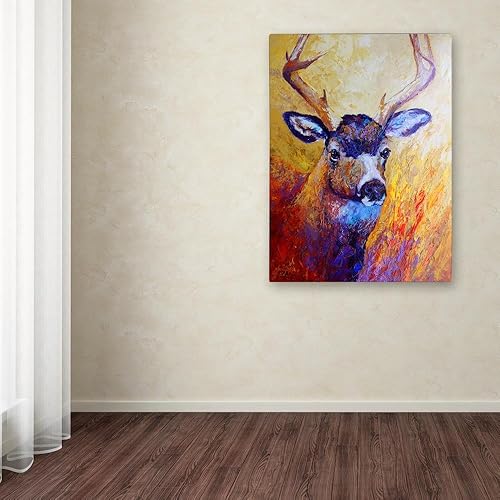 Miniatura 2 de Marion Rose - Lienzo decorativo para pared, diseño de ciervo de mula, 24 x 32 pulgadas