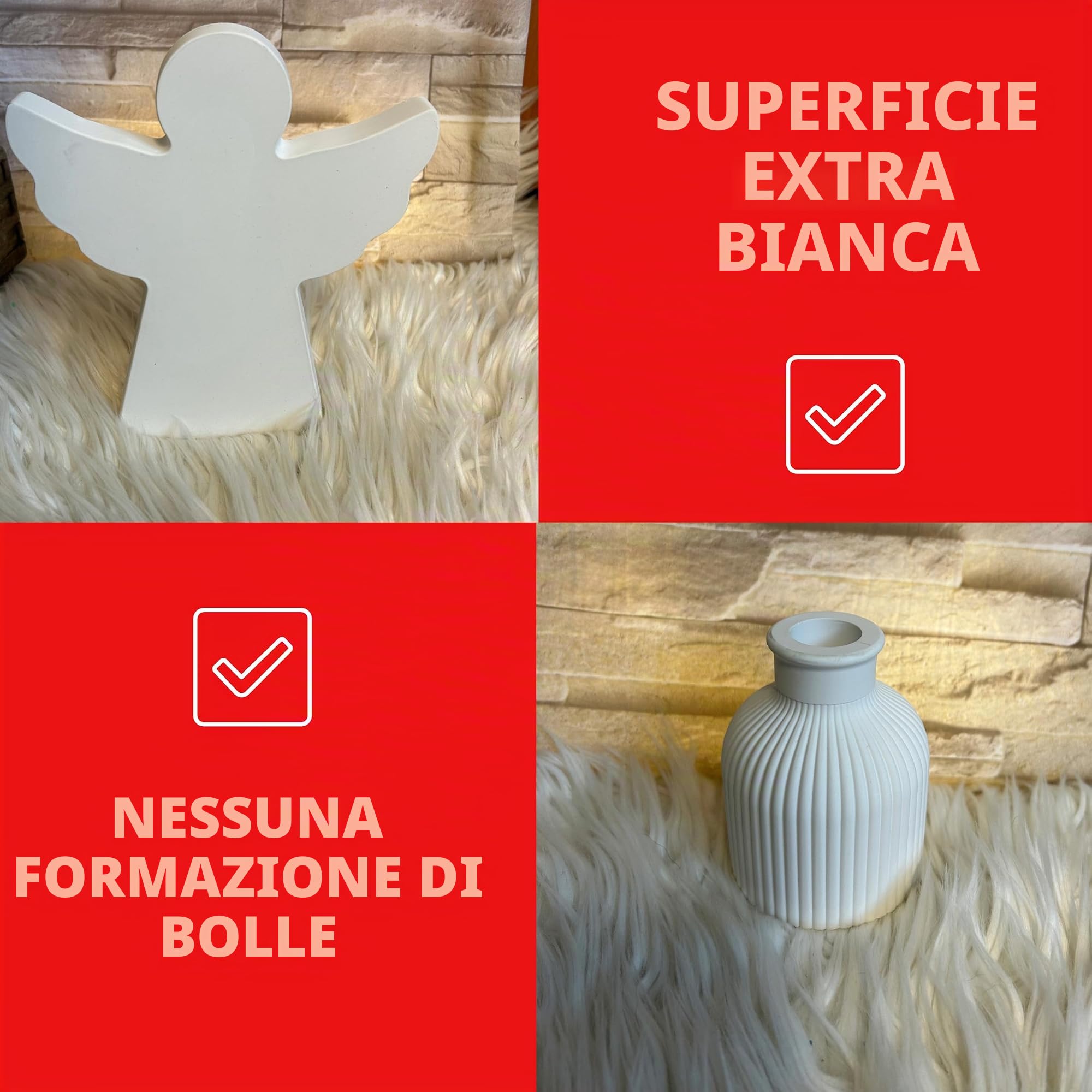 KERAflott - Polvere per colata in rilievo, 25 kg, colore: Bianco