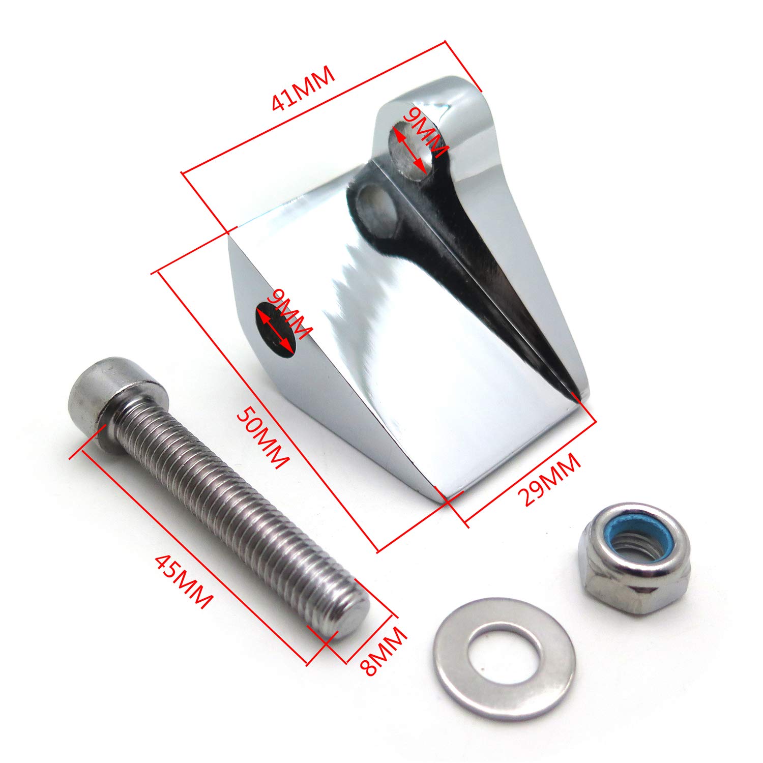 SMT-Chrome Right Mirror Adapter Compatible With H-D Touring Electra Glide Ultra V-Rod Night Rod [B00RY9X6S8]