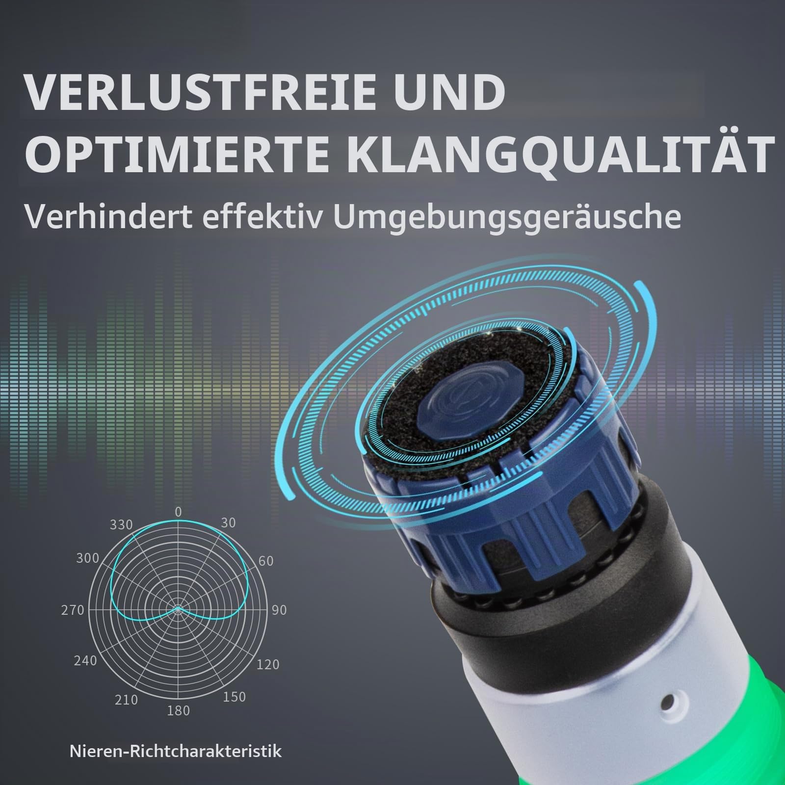 Depusheng R7 Mikrofon Kabellos Set Mit Zwei dynamischen Handmikrofonen und empfängern mit Einer Empfangsreichweite von 80 Metern geliefert, für Karaoke Gesang Party Bühne