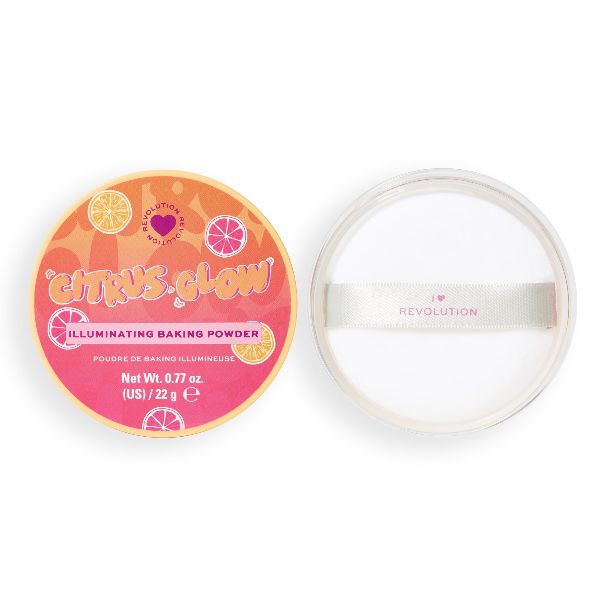 I Heart Revolution Citrus Glow Illuminating Baking Powder, Face Makeup Powder, Infused with Vitamin C, Vegan & Cruelty-Free, 22g - Image 2