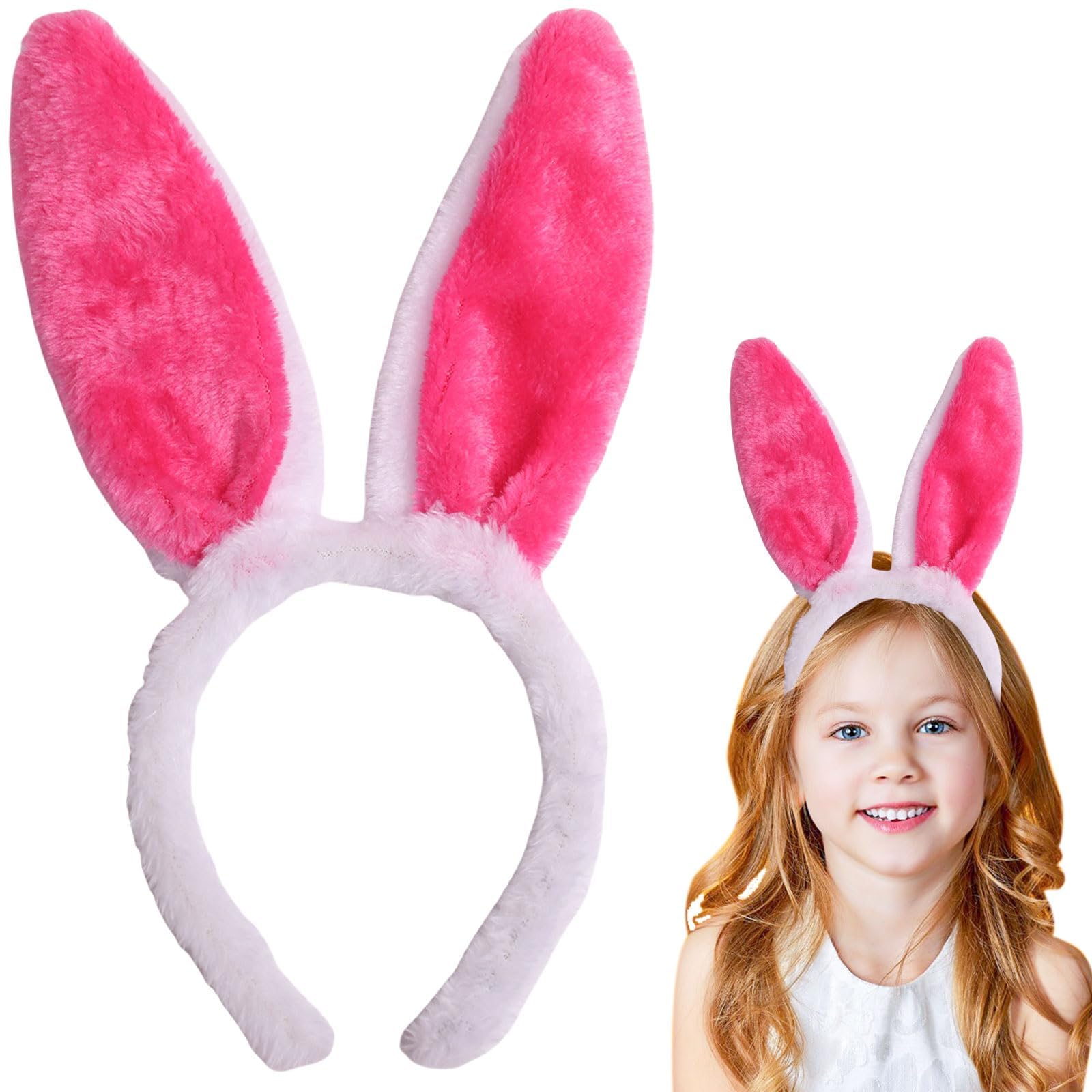 CHONGQILAO Diadema con orejas de conejo, accesorio para disfraz de conejo, diadema para adultos, orejas de conejo, diadema para Pascua, cosplay, fiesta — view 13