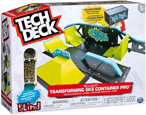 Miniatura 7 de TECH DECK Skatepark modular y diapasón SK8 Container Pro para edades de 6 años en adelante la edición puede variar