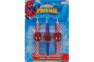 DecoPac Spider-Man Web Slinger Spiderverse Themed Birthday Party Candles