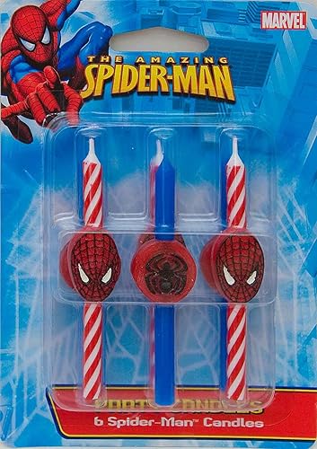Velas del hombre araña 11745 de DecoPac, caja de 6