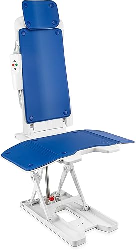 LiveFine - Elevador de baño ultra silencioso, poste de acero para mayor seguridad, asiento de transferencia automática de bañera y soporte