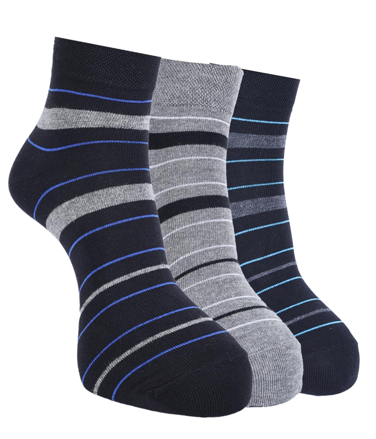 force nxt BY Dollar Socks for Men Solid Ankle Length Cotton Socks, Free Size, Pack of 3 (Multicoloured)-picture-45