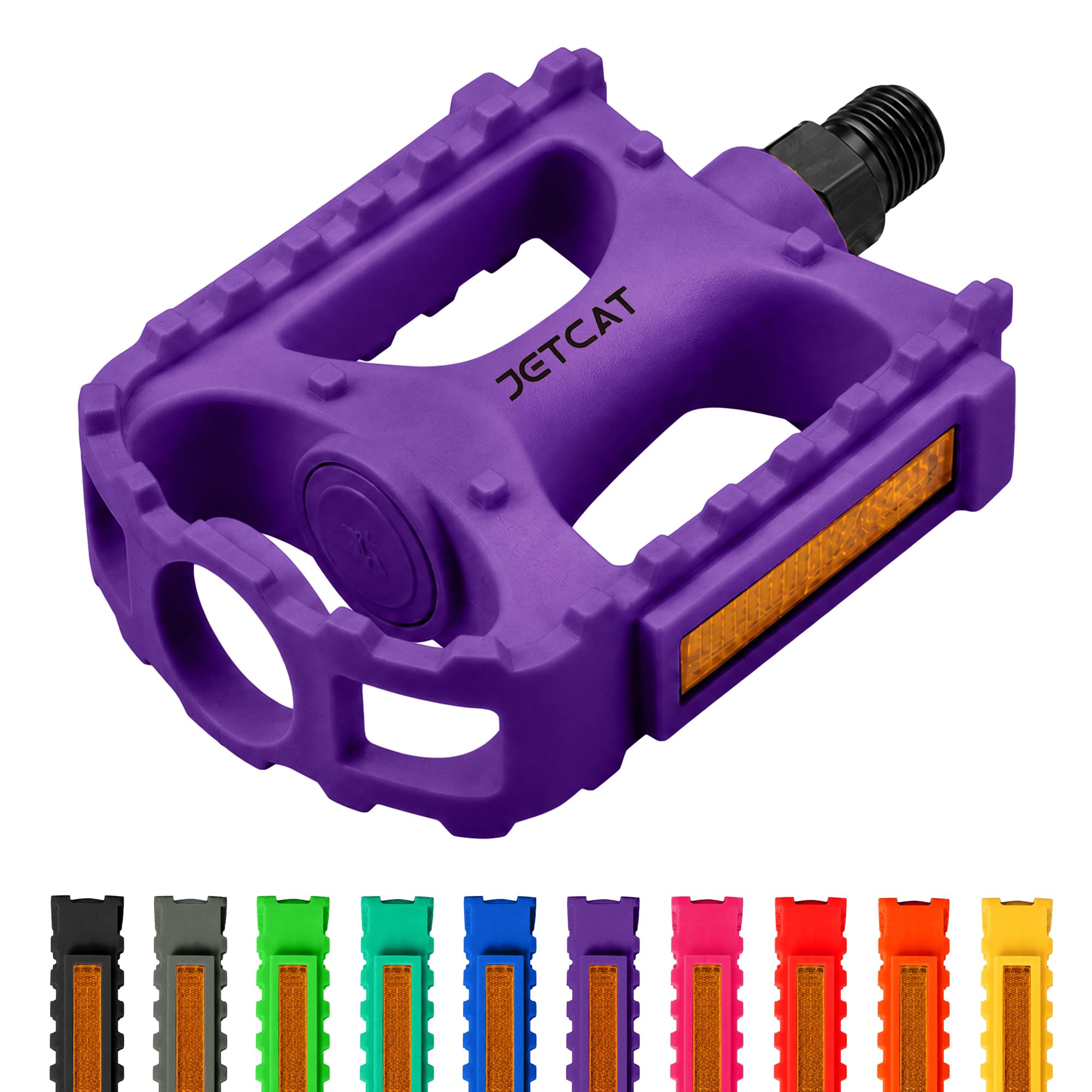 JETCAT Bicycle Pedals, Road Bike Pedals Replacement, Bike Parts, Bicycle Parts 9/16 Adult/Kids