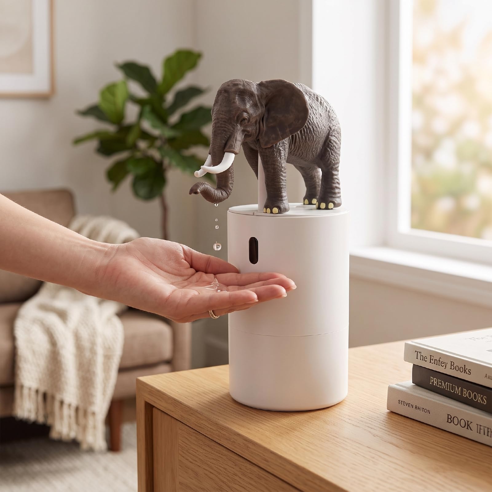 Fafeicy Dispensador Automático de Jabón Elefante, Espuma sin Contacto