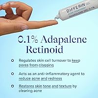 Vista 5 de Differin Adapalene Gel 0.1% Tratamiento acné, 0.03 oz
