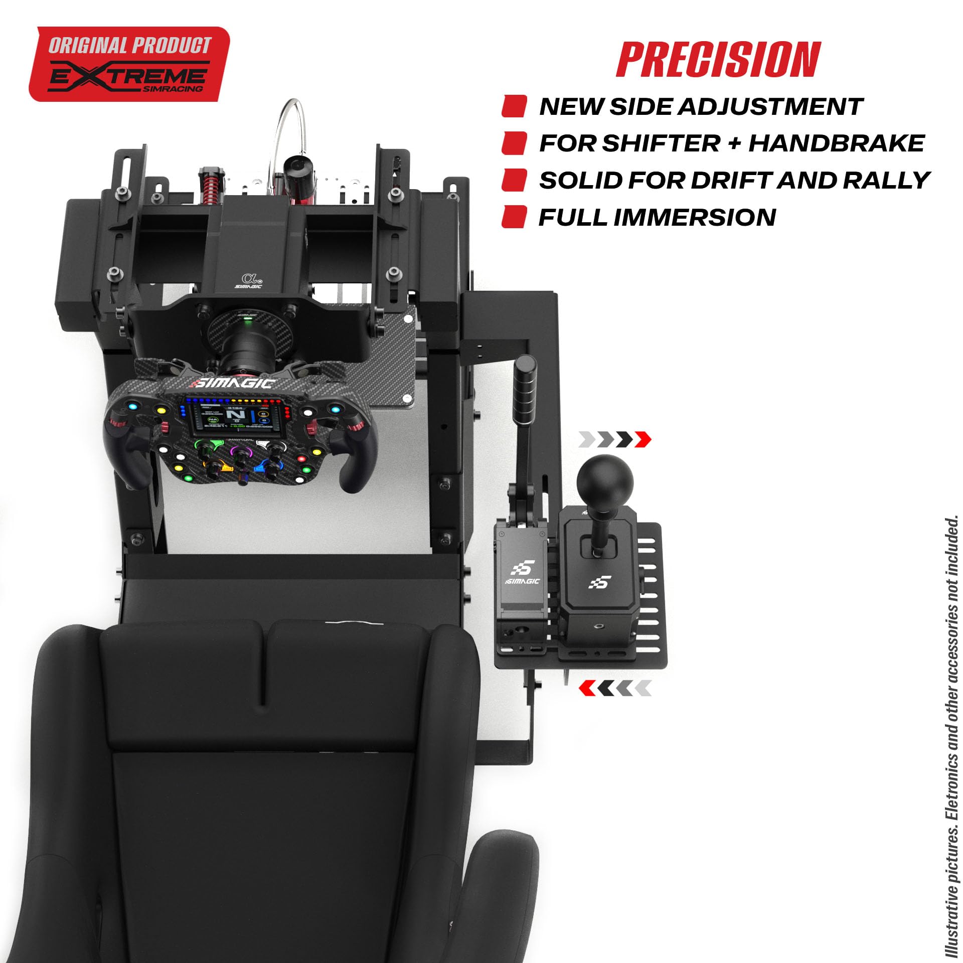 Amazon.com: Extreme Simracing Gear Shifter & Handbrake Mount 4.0   Right-Side Support for Drift & Rally | Fits Logitech, Thrustmaster,  Fanatec, Moza, Simagic | Adjustable & Stable for Chassis 4.0 : Video Games