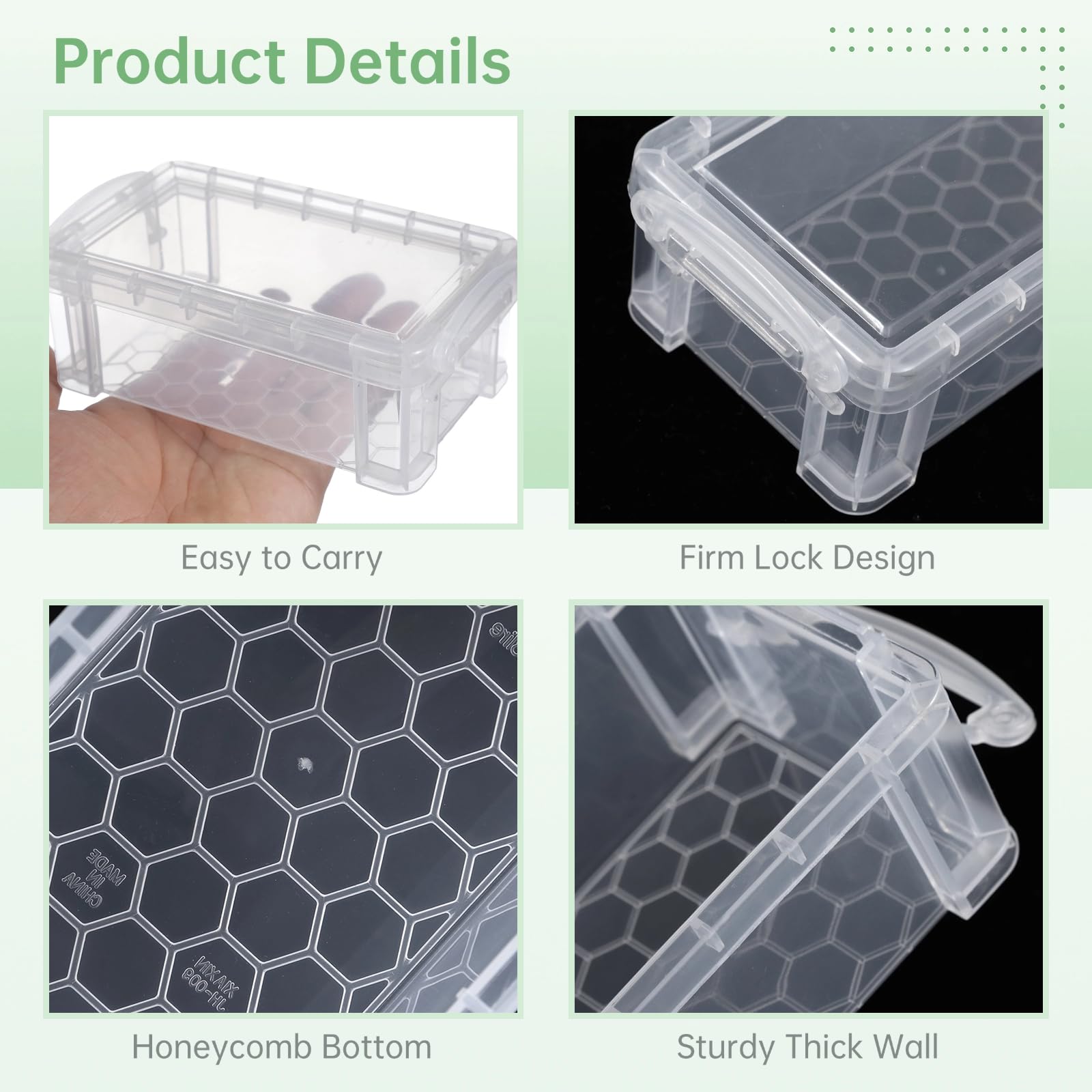 Amazon.co.jp: ミニプラスチックボックス 6個 5インチ x 3インチ x 1.8