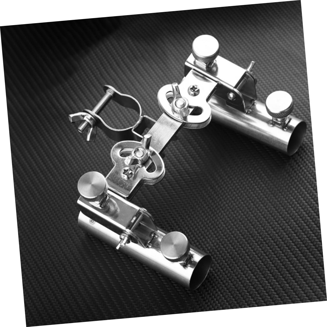 Happyyami Supporto Portacanna Doppio Regolabile in Acciaio Inossidabile