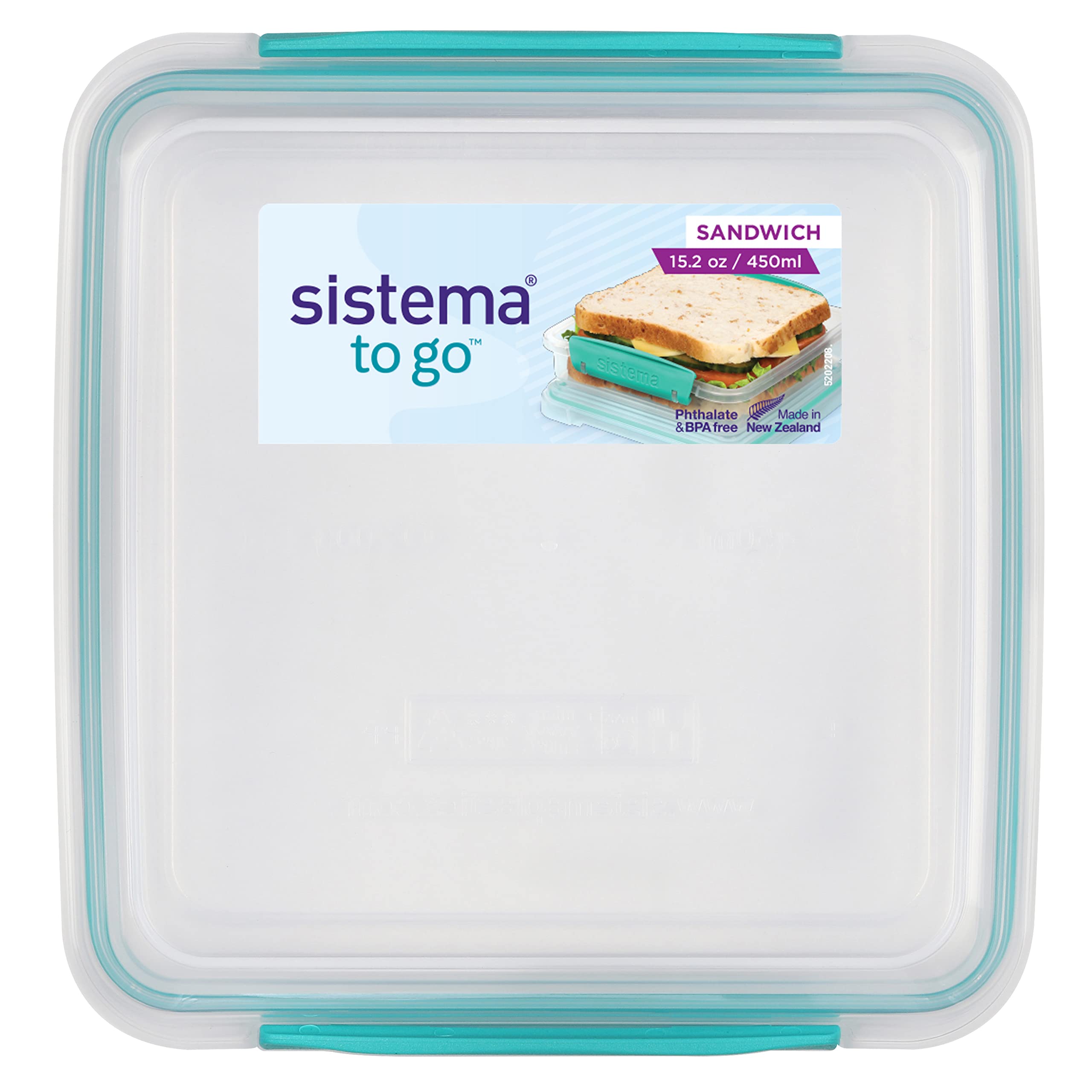 Sistema Sandwich Box to Go 450ml, Transparent - Image 2