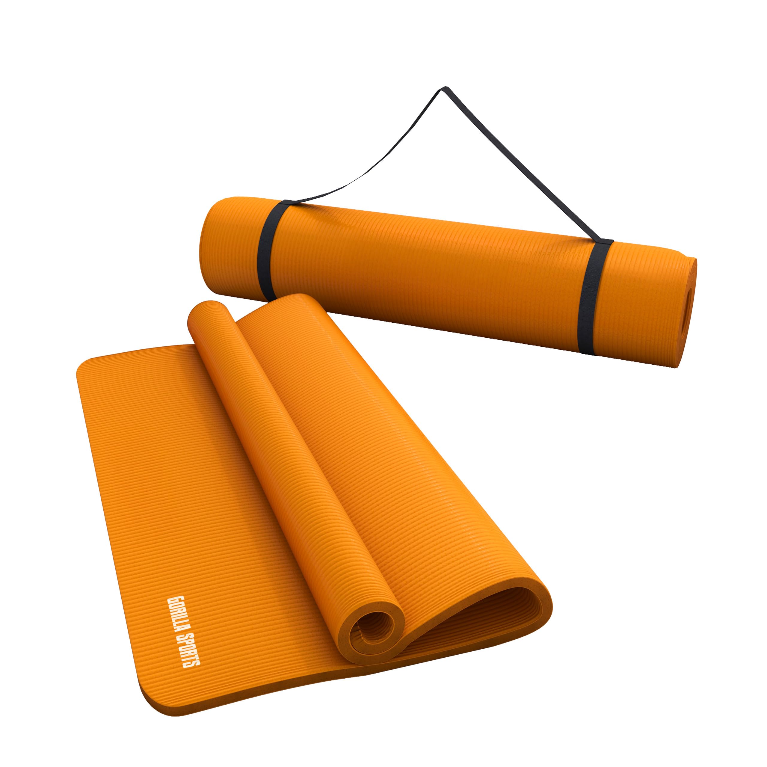 GORILLA SPORTS® Yogamatte 190 x 60/100 x 1,5 cm mit Tragegurt, rutschfest