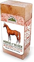 Vista 1 de Bloque de sal de roca del Himalaya 100% natural, ladrillo para lamer sal mineral para animales, caballos y ciervos 5 libras, 5-8 libras