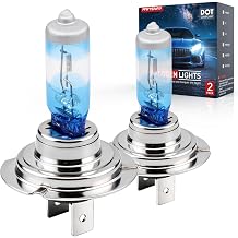 H7 Halogen Headlight Bulb, 4000K Warm White, OEM Replacement, 2 Pack | 12V 55W High/Low Beam, Vacuum Precision Optical Blue Film Technology, Up to 300% Brighter, Road Legal, Plug and Play