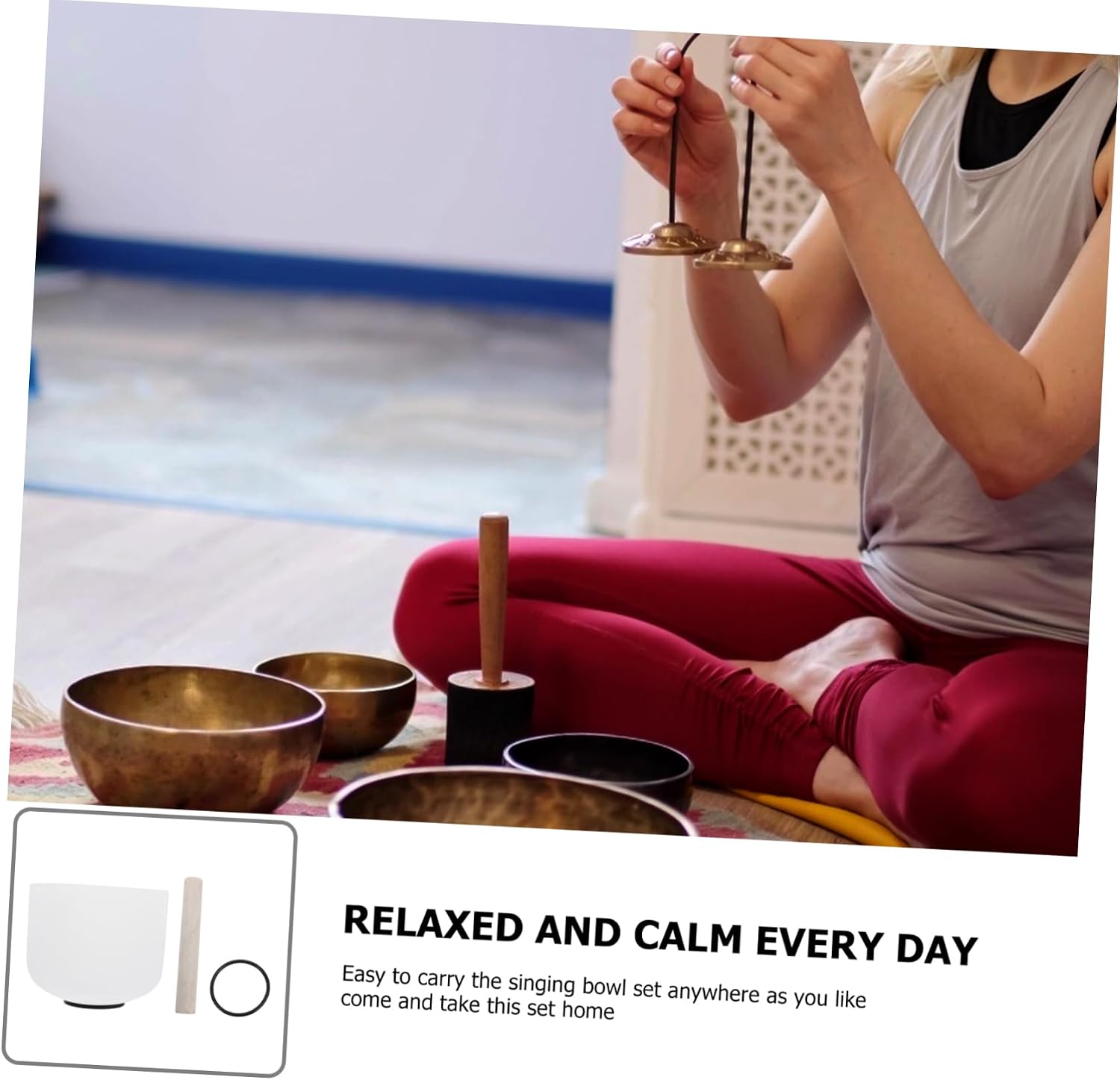 Meditation Sound Bowl Inches White Chakra Crystal Bowl Healing Music Instrument for Relaxation