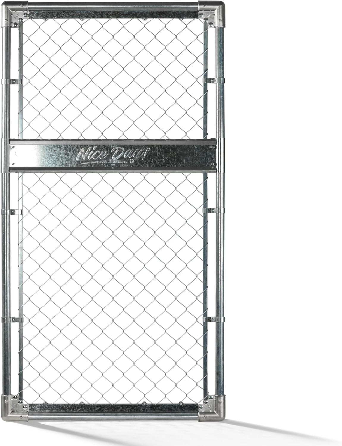 3x5FT(31.5"W x 59.0"H) Heavy Duty Chain Link Gate Easy Installation, Galvanized Steel Garden Gate for Yard丨Pet Enclosure丨Backyard（Includes Galvanized Steel Pipes）