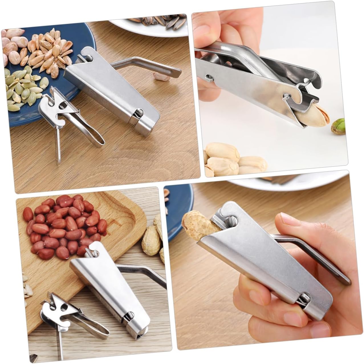 2Pcs Stainless Steel Nut Crackers for Peanut Pine Nut Melon Seeds