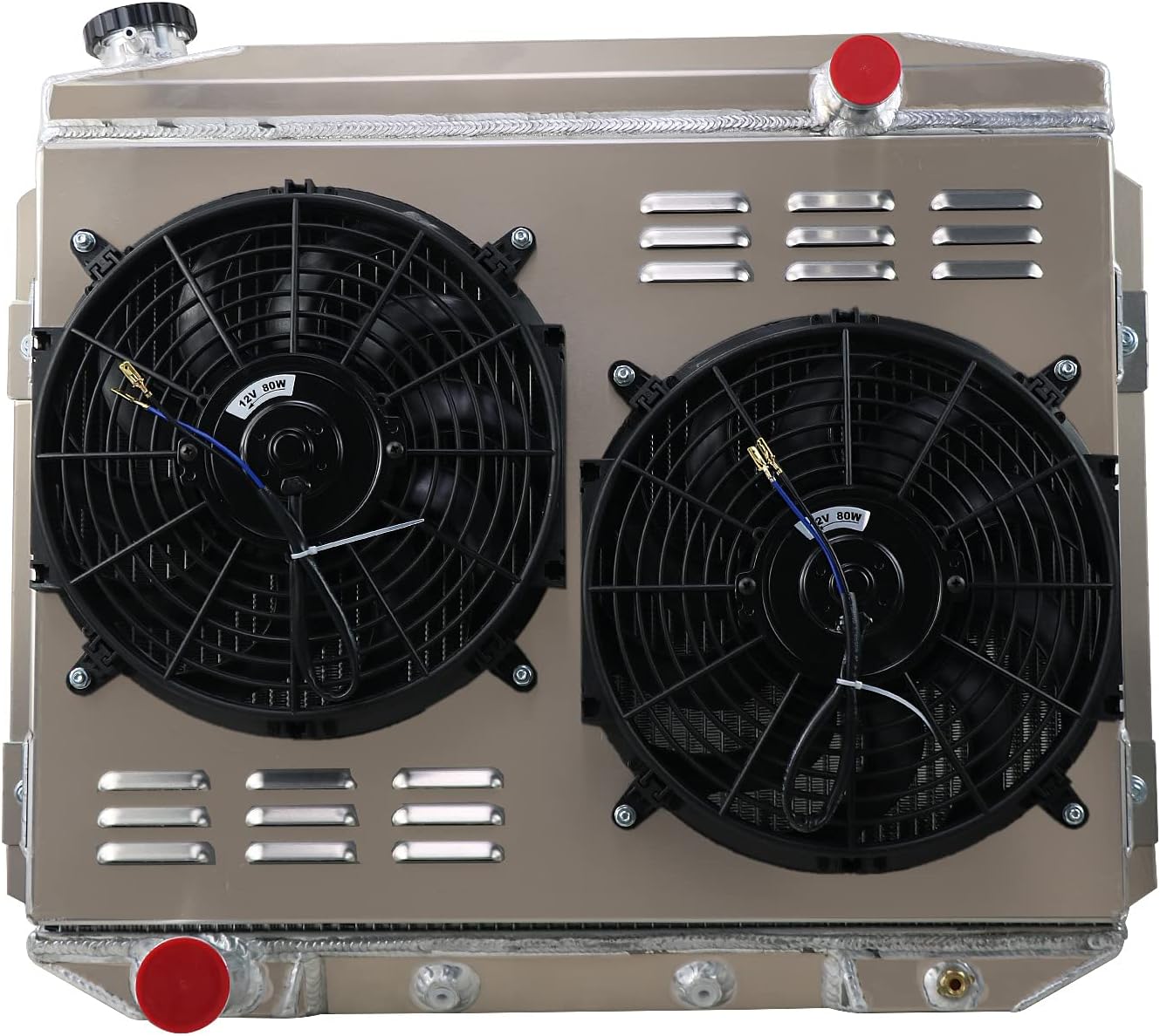 3Rows Radiator+Shroud fan for 1957-59,58 Ford Mercury Fairlane Ranchero Edsel,V8