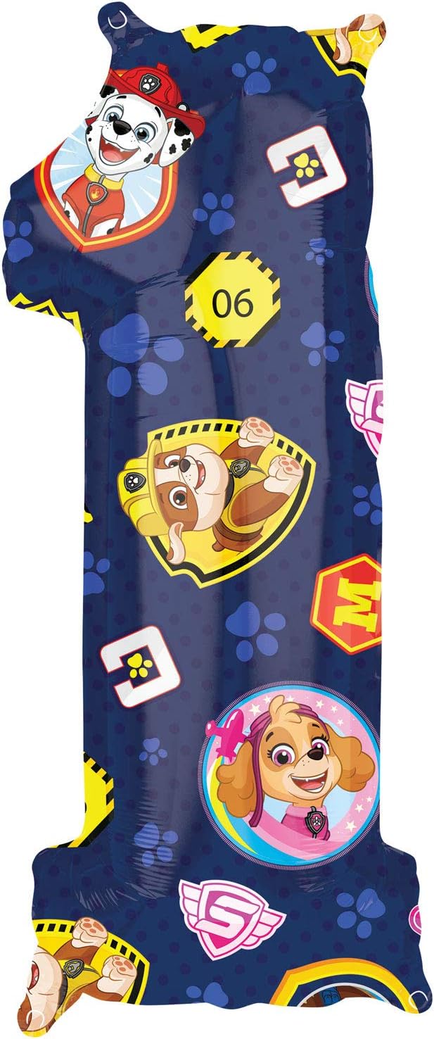 amscan Paw Patrol - 26" Number '1' Blue Mylar Balloon