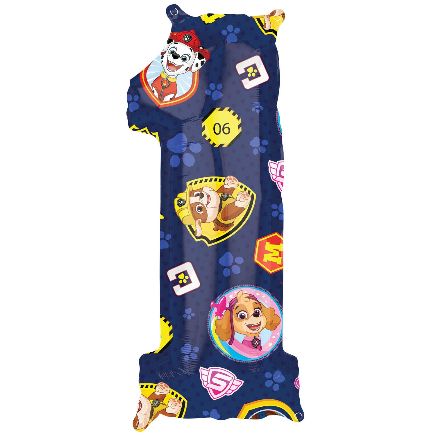 (PKT) Child Paw Patrol Number 1 Foil Balloon