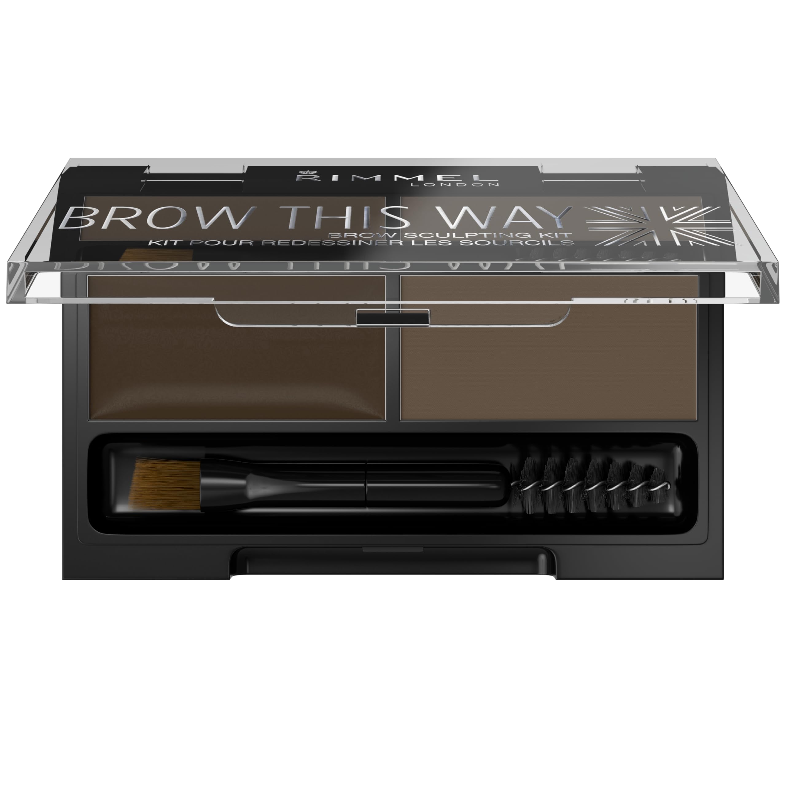 Rimmel London Kit Sopracciglia Brow This Way - Sopracciglia Perfette in 3 Step - Dark Brown - 17.2 g