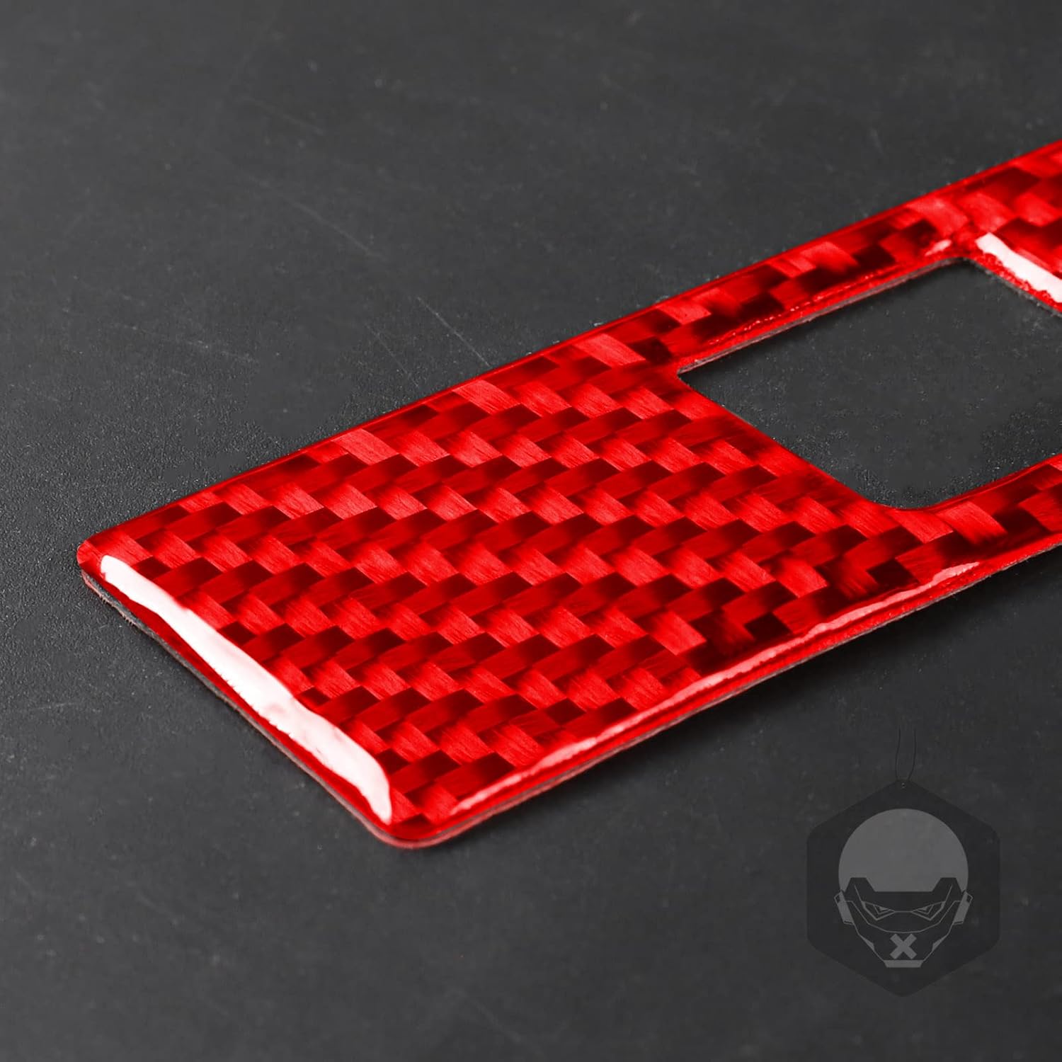 Car Headlight Switch and Side Air Outler Vent Panel Frame Trim Sticker Real Carbon Fiber Compatible with Ram 1500 2006-2008 2500/3500 2006-2009 Car Interior Decoration red 5pcs