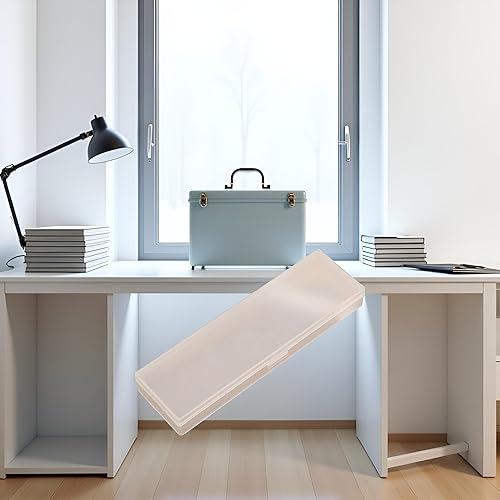 Miniatura 6 de Caja de lápices transparente blanca transparente esmerilada de gran capacidad Caja de lápices Estuche de papelería Portatalápices transparente S