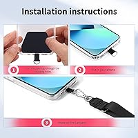 Vista 7 de CACOE Cordón para Teléfono 2 Piezas Correa Ajustable para el Cuello, 4 Piezas Parches, Universal Crossbody Multifuncional Parche Cordones