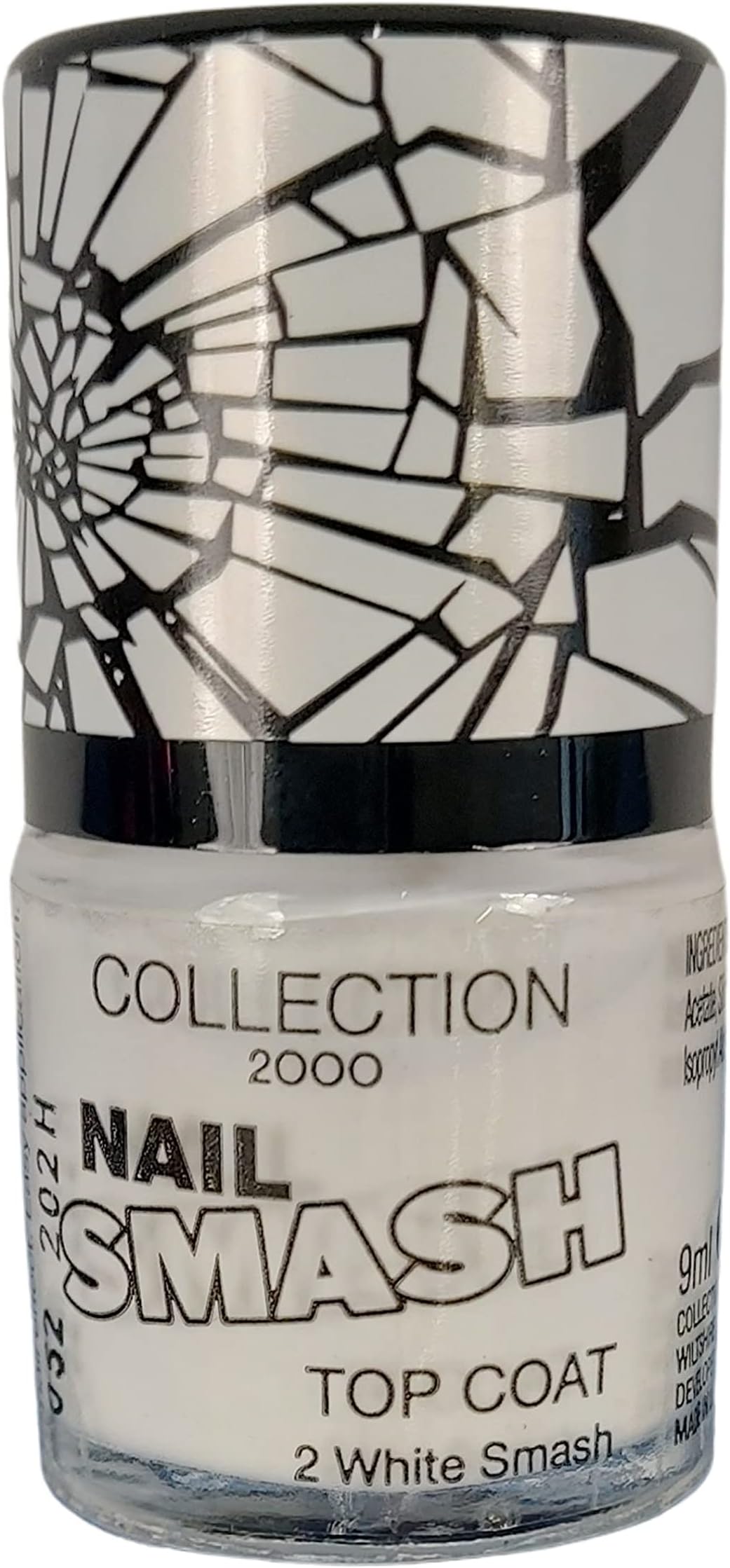 Collection 2000 Nail Smash Top Coat 9ml Nail Polish Black & White (White)