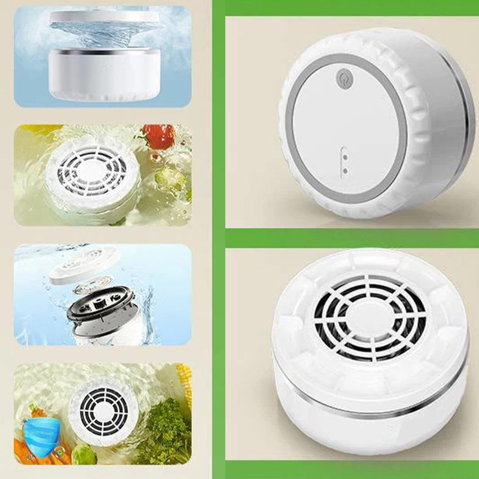Dispositivo Limpiador De Verduras 4 Niveles Rotativo E Impermeable | Y Purificadora De Alimentos Para Arroz, Carne, Hogar, Cocina, Comedor, Restaurante, Picnic Y Camping