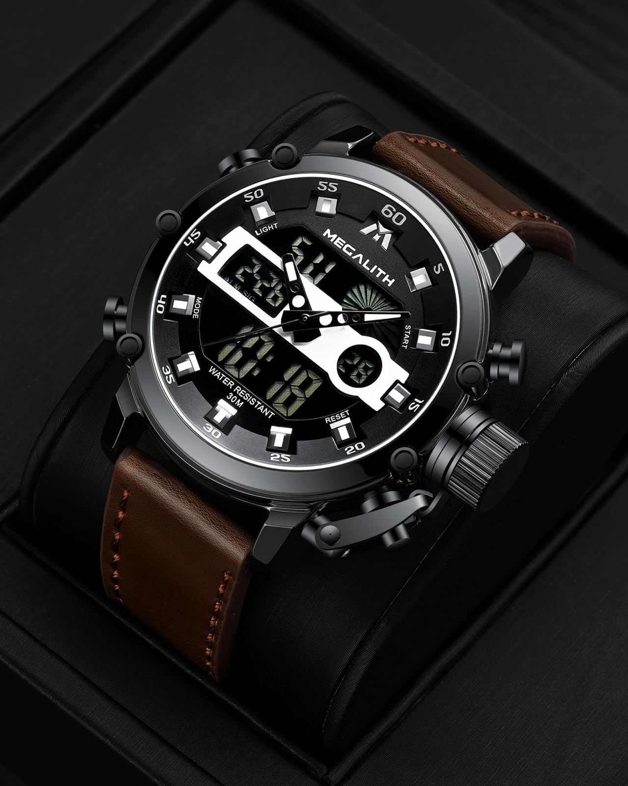 MEGALITH Reloj Hombre Digital Militar: Deportivo Esfera Grande Reloj de Pulsera con Cronómetro LED Alarma Impermeable para Correr Outdoor - Regalos para Él