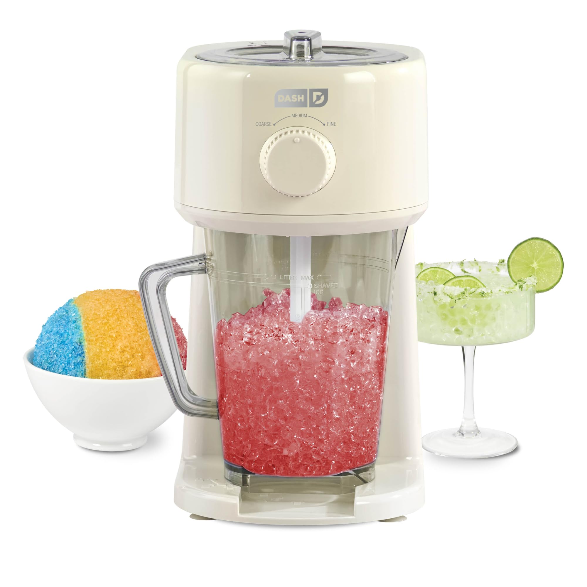 Photo 1 of Dash Deluxe Shaved Ice & Slushy Maker with Serving Pitcher, 1L, Multi-Purpose Ice Shaver Machine for Homemade Shaved Ice, Snow Cones, Slushies, Cocktails & More - Cream