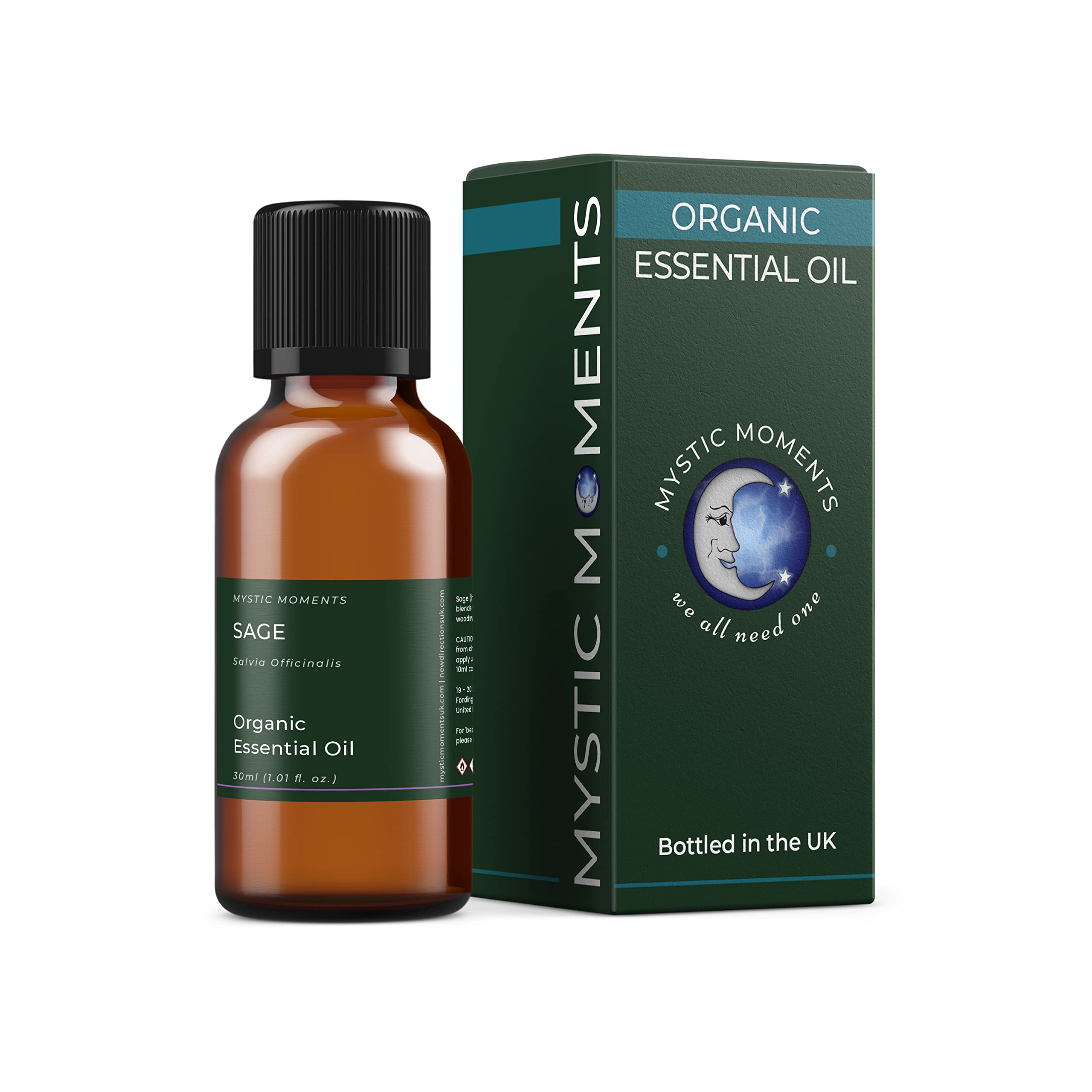Huile essentielle de sauge bio 30 ml contre la transpiration et les bouffées de chaleur