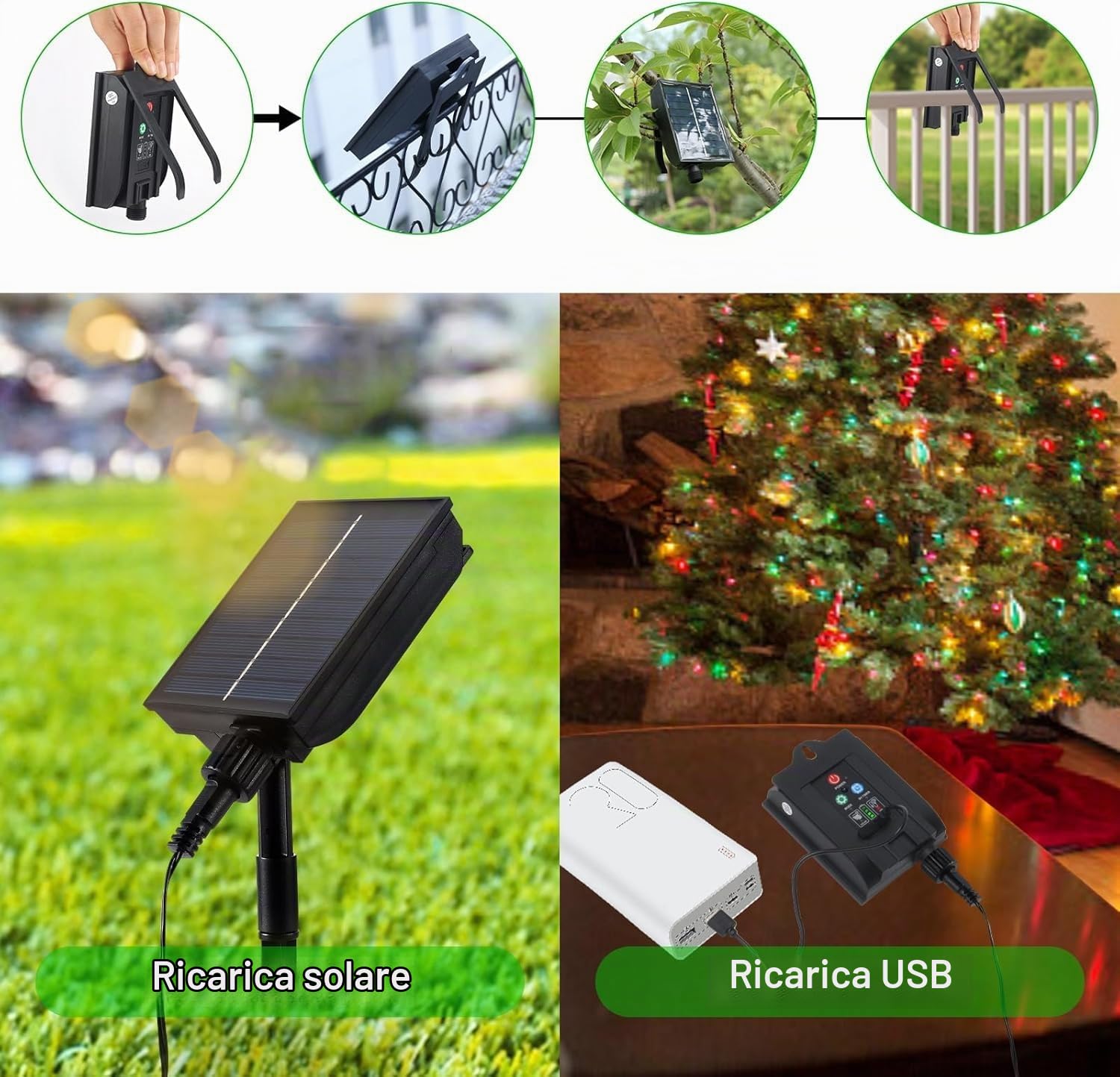 Catena di luci solari con ricarica USB, 10 m, impermeabile, con pioggia di ghiaccio, 8 modalità, 336 LED, 56 pezzi, luci per tende con telecomando, per giardino, matrimoni, feste, decorazioni