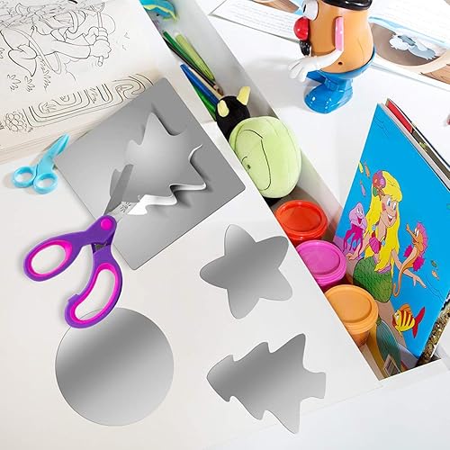 Miniatura 7 de 4 piezas de hoja de espejo de corte flexible a medida de 6 x 9 pulgadas, autoadhesivas, sin vidrio, espejo de plástico PETG