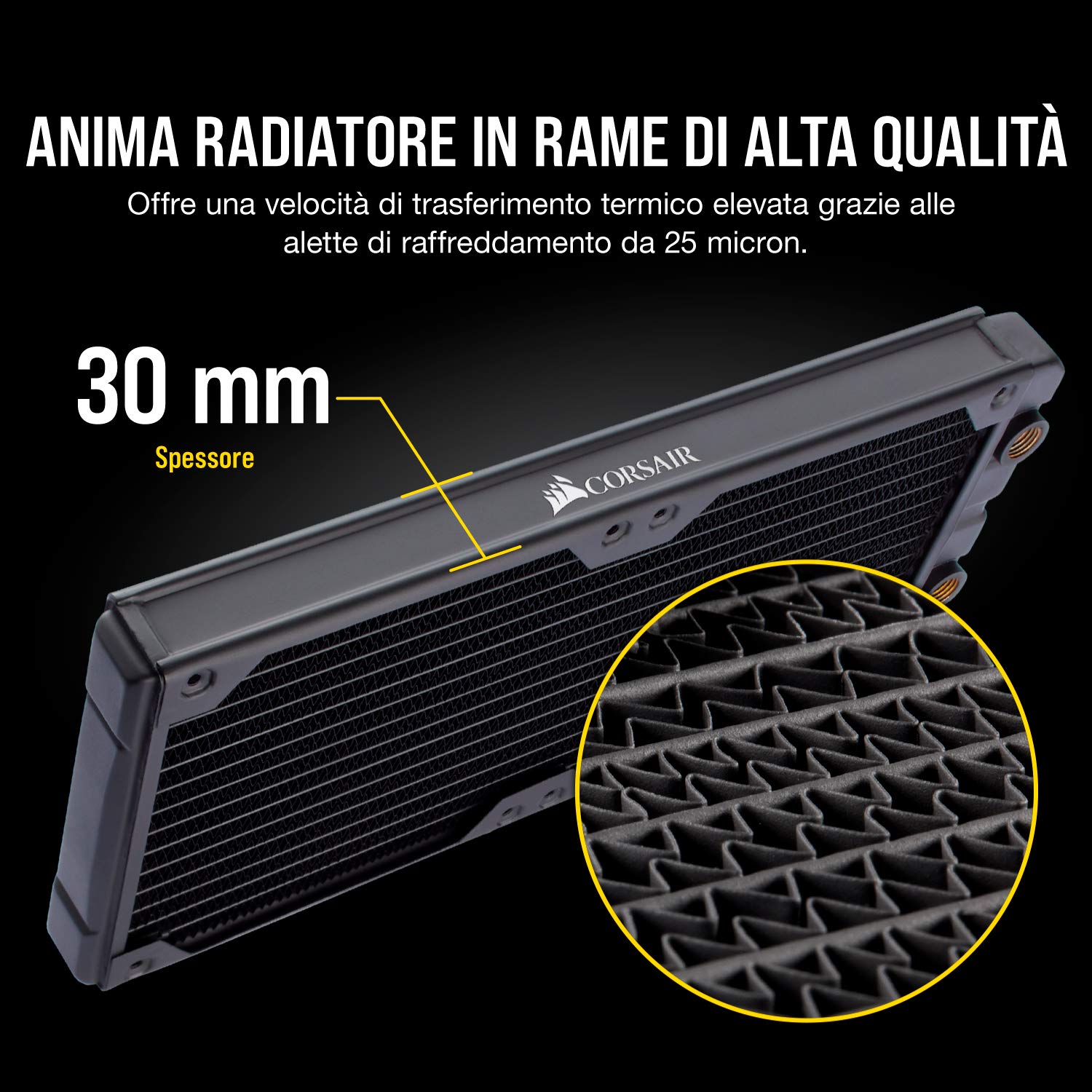 Radiatore Corsair Hydro X Series XR5 280 Mm - Per Raffreddamento A Liquido, Anima In Rame, Nero - Foto 8