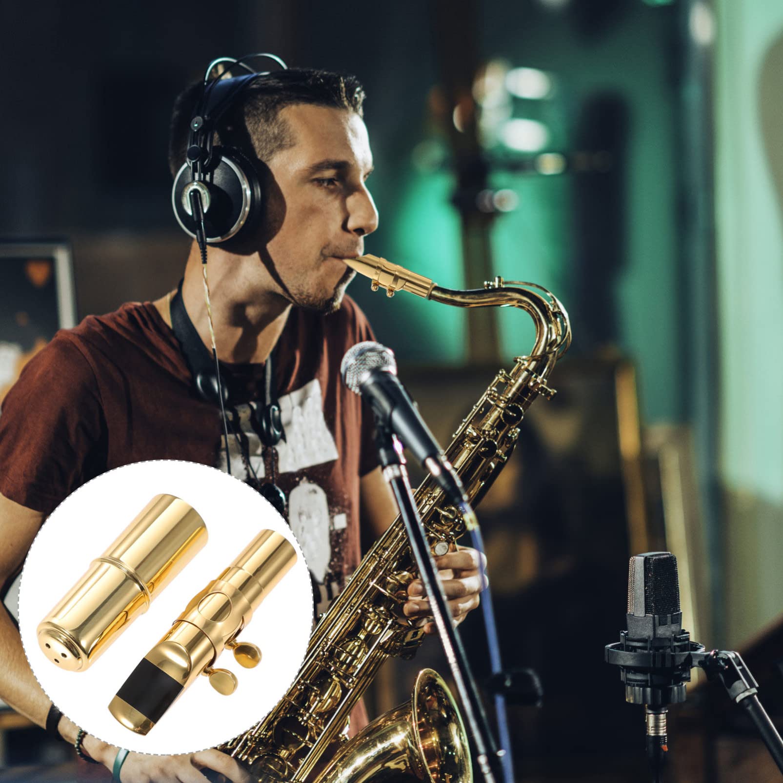 TOYANDONA 3kawałki Saxofonowy Ustnik Metalowy Do Saksofonu Alto Akcesoria Muzyczne Łatwy Montażu Lekki i Trwały Idealny Dla Muzyków i Początkujących
