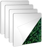 6 Pack Acrylic Mirror,8x8 Inch Self Adhesive Acrylic Tiles 2mm Thick Mirrors Stick on Mirrors for Wall,Flexible Plastic Mirror Sheets Wall Stickers for DIY Decoration in Living Room Bathroom
