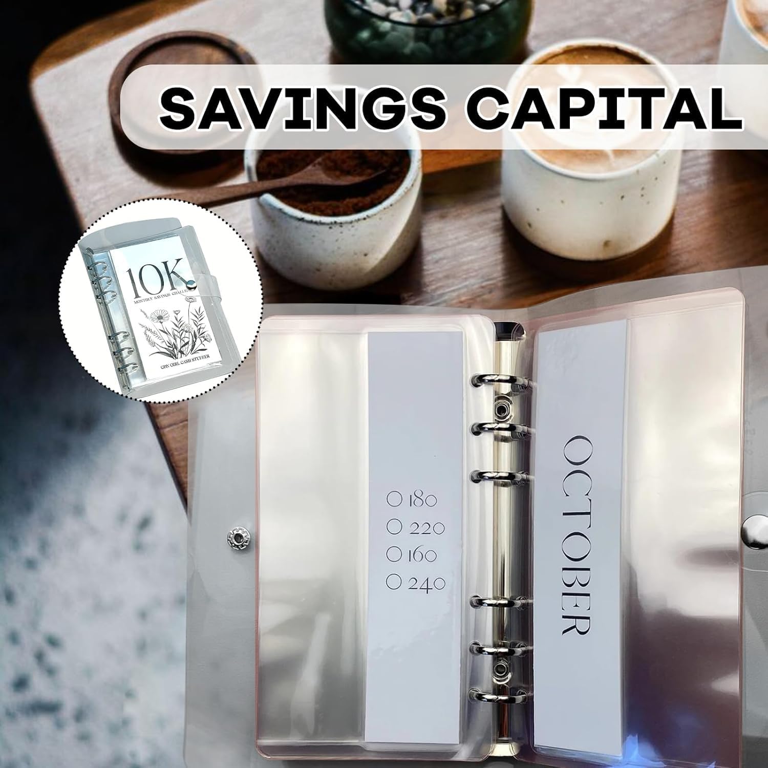 12-Month Envelopes Money Saving Challenge Binder, Easy and Funny Way to Save 2.5K/5K/10K Dollars, Money Binder For Cash Saving (2.5K+5K+10K)