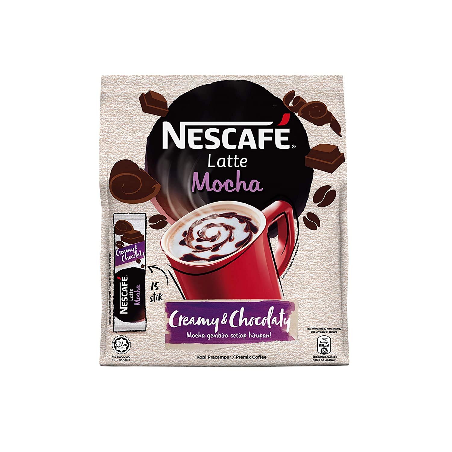 Creamy & Chocolaty, Latte Mocha, Coffee, 465 g