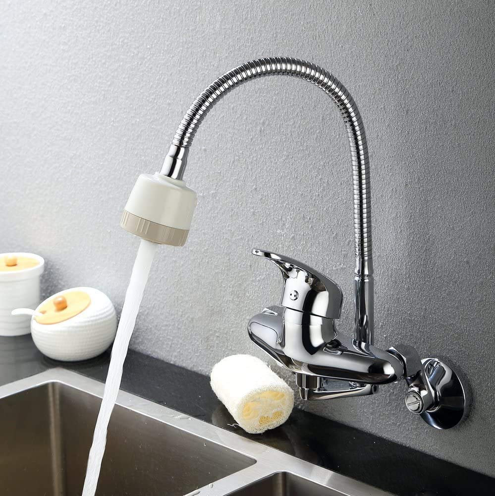 Tuyau flexible robinet mural chromé 46cm au design moderne et durable