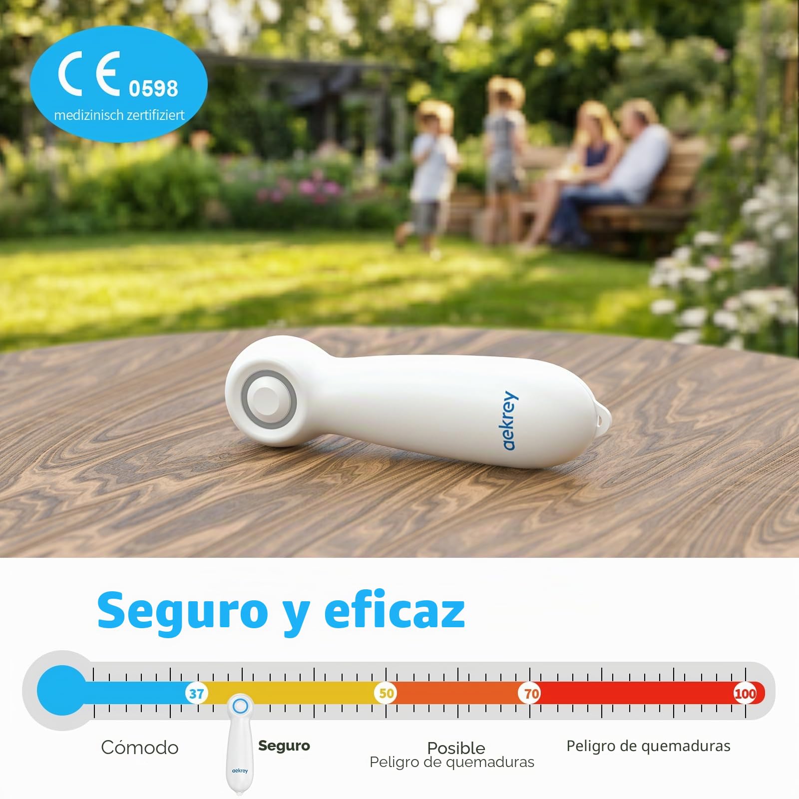 Dispositivo para Tratar Las Mordeduras y Picaduras de Insectos y Mosquitos 2 Tiempos de Calor Sin Químicos Ligero y Portátil Incluye Pilas Apto para Embarazadas y Niños